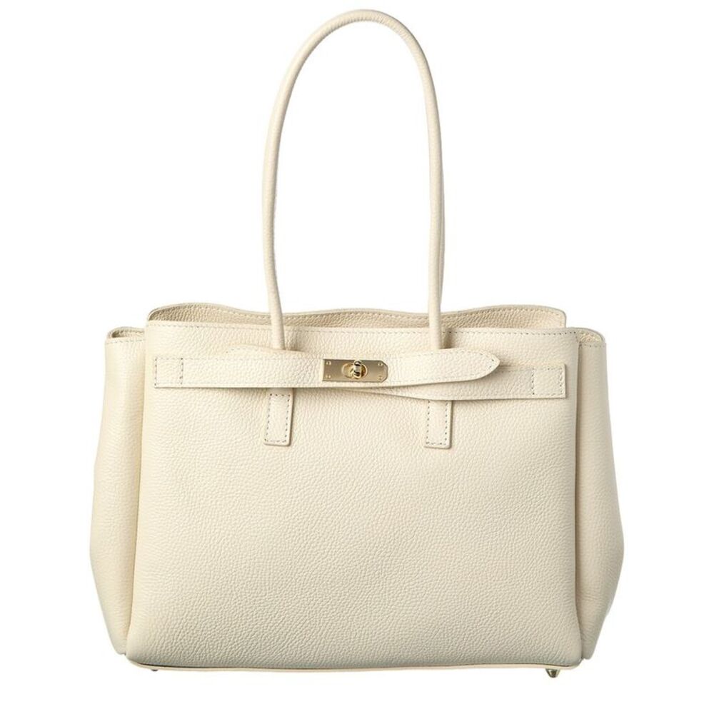 Isabella Rossetti Arden Leather Handbag, Beige